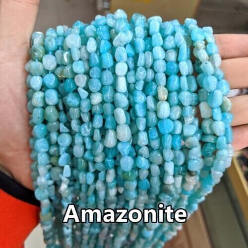 6*8mm Natural Irregular colorful tourmaline preidot amzonite prehnite fluorite morganite beads for jewelry making DIY accessori