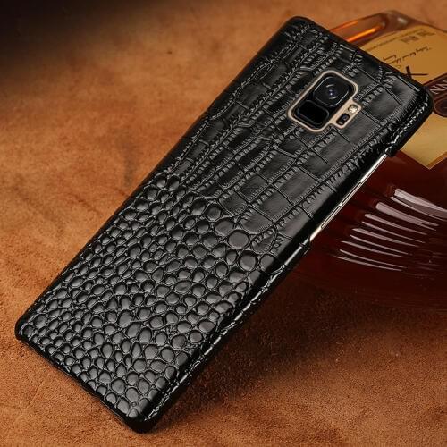 Genuine Leather Phone Case For Samsung Galaxy S8 S9 Plus Case Crocodile Texture Back Cover For S7 Edge J3 J5 J7 A3 A5 2017 Cases