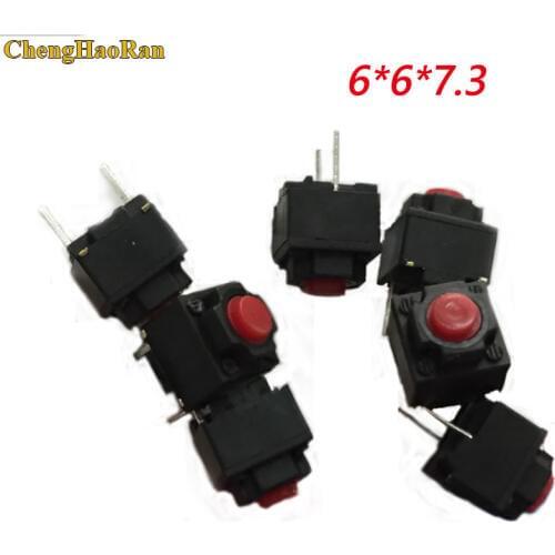 ChengHaoRan 1pcs Mute button 6*6*7.3mm Silent switch wireless mouse wired mouse button micro switch red Push button switch