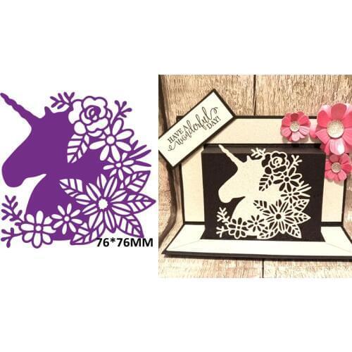 Floral Unicorn Metal Cutting Dies Scrapbooking Craft Decoration DIY Card Album Making Template Embossing Die Cut New 2019
