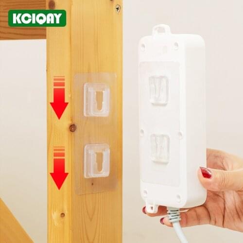 Double Sided Self Adhesive Wall Hooks Strong Transparent Hanger Hook Suction Cup Sucker Wall Storage Holder For Kitchen Bathroom