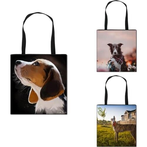 Handsome German Shepherd Fashion Handbag Ladies Shopping Bags Organizer Young Girl High-capacity Single Shoulder Bag Gift