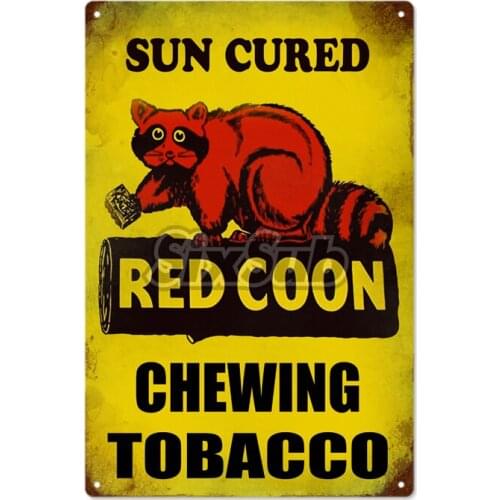 Red Coon Chewing Smoke moto Car Retro stickers decals# 027060