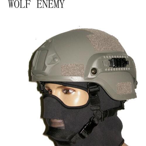 Mich 2000 Military Tactical Combat Helmet w/ NVG Mount & Side Rail For Airsoft Paintball Field game Movie Prop Cosplay