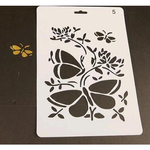 Cute Butterfly Stencil For Decor Scrapbooking Stamping Embossing Paper Card Painting Template Office School Supplies Reusable