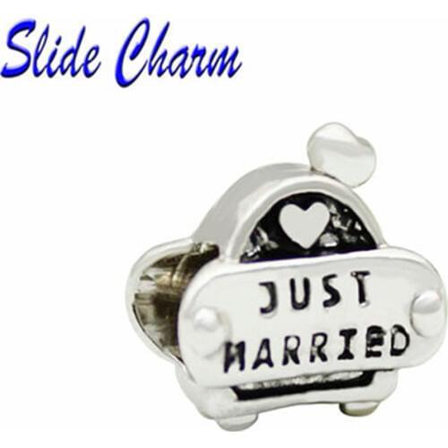 Fashion jewelry DIY charm, European and American style love mood people just married sedan beads Fit Pandora Bracelet Necklace