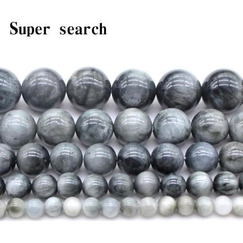 Natural eagle High quality Eye Natural Stone Round Loose Beads For Jewelry Making Eagle4/6/8/10/12 Mm DIY Bracelet Necklace Strand 15