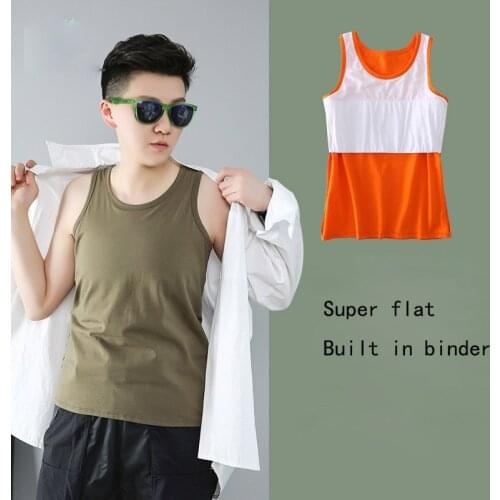 Trans Undershirt Vest Tops Tomboy Bra Intimates Underwear Chest Binder Lesbian Breathable Cotten Long Chest Breast Binder