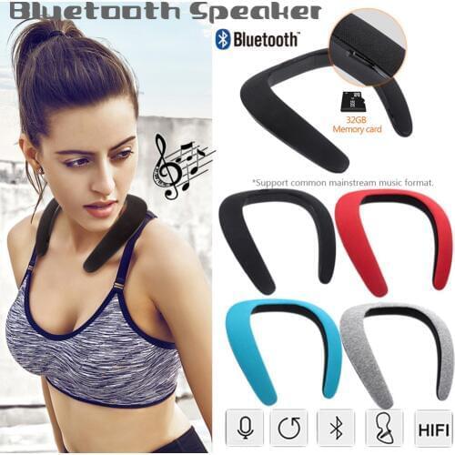 Wearable Speaker Lightweight Neckband Speaker with Bluetooth Listen Music Watch TV with Theater Sound Hands-Free phone calls