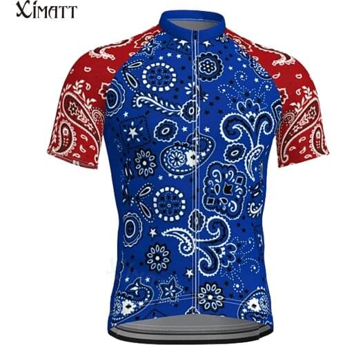 New Style Plant Flowers Summer Polyester Mens Cycling Jersey Short Sleeve XIMATT Sports Quick Dry Anti-UV Reduce Resistance