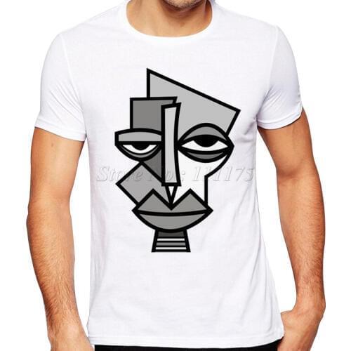 2019 Newest Summer Fashion Abstract Mr. Grey Printed T Shirt Mens Cool Design High Quality Tops Custom Hipster Tees