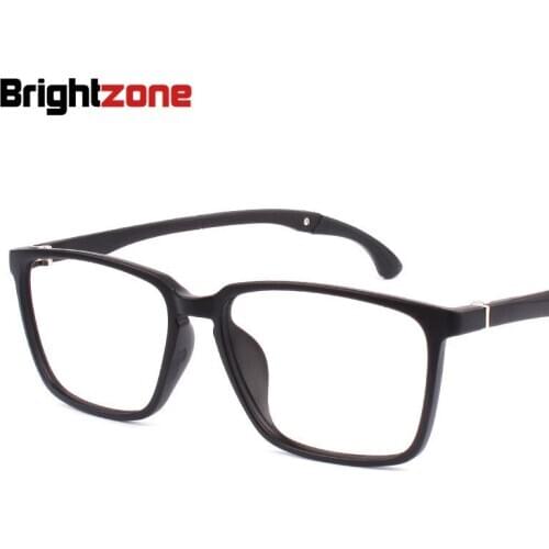 Brightzone New Fashion Motion Leg Folding Black Spectacles Plastic Steel Full Frame Men Women Leisure Optical Computer Glasses