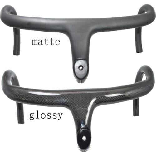 New 3kCarbon fiber road handlebar Ultralight carbon handlebar Road bicycle handlebar with stem carbon fiber Integrated Handlebar