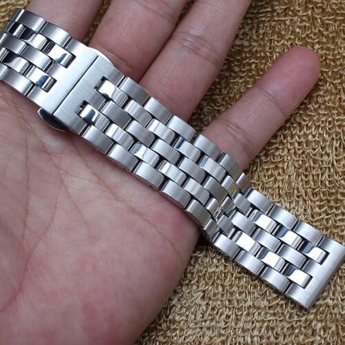 Watchband mens new 18mm 19mm 20mm 21mm 22mm Silver Stainless steel Watch Strap band For IWC PORTUGIESER CHRONOGRA Mark Bracelet