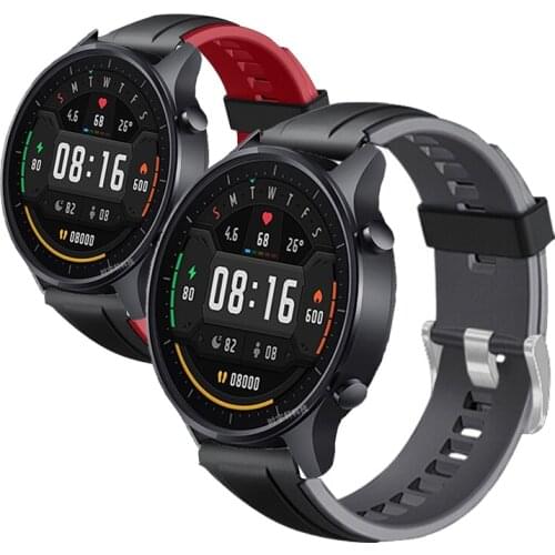 22mm 20mm Silicone Band for Galaxy Watch 46mm 42mm Active 2 40 44mm Sports Strap for Xiaomi Mi Watch Color Smart Watch Correa