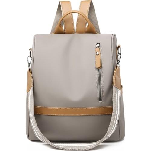 Anti-Theft Women Backpacks Ladies Large Capacity Backpack Waterproof Oxford Women Pure Color Backpack Travel Bag Girls Backpack