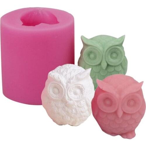 Silicone Soap Form Mold DIY Owl Shaped 3D Craft Soap Mould Fondant Cake Decorating Baking Tools Soap Molds for Soap Making Tools