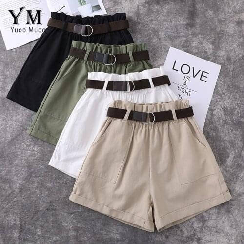 Женские завышенные шорты YUOOMUOO China At AliExpress