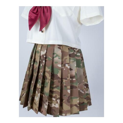 Military Camouflage Skirt Women Pleated Summer