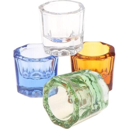 1PCS Dentistry Mixing Bowls Glass Dish Household Octagonal Cups Reconcile Cup For Dental Lab