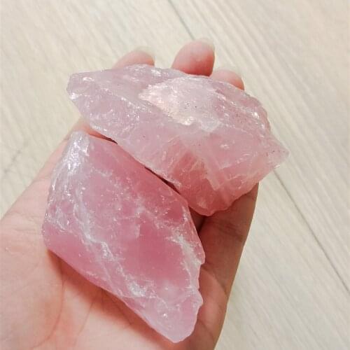 Pink Crystal Rough Gravel Landscape Chic Pink Crystal Stone Aquarium Decorative Stone Fish Tank Decoration 500g