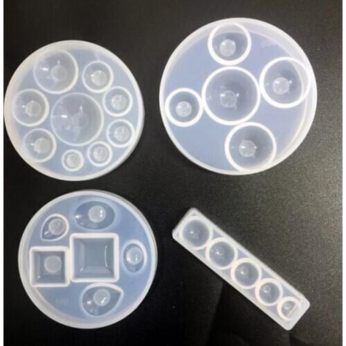 1PC Water Crystal Glue Round Cabochon Circle Pendant Silicone UV Mold for Making Pedant Jewelry Exoxy Resin Molds Jewelry Tools