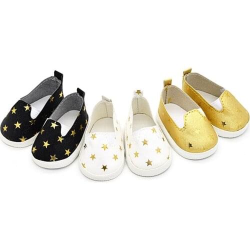 10Pcs 7cm doll shoes girl accessories rebirth baby doll five-pointed canvas shoes