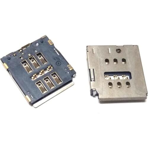 10pcs Sim card socket For iphone 8 7 6 6S Plus sim card Reader Holder Tray Slot