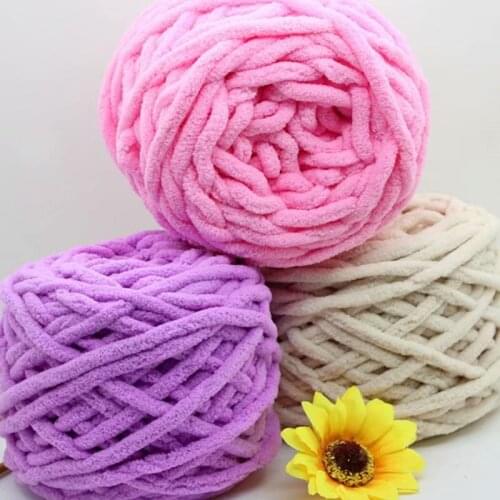 100g/ball Soft milk cotton blends polyester blended chenille wool yarn Chunky for hand Knitting DIY Crochet hat scarf thread fur