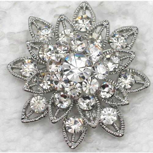 12pcs/lot Wholesale Fashion Brooch Rhinestone wedding party Flower Pin brooches C101132