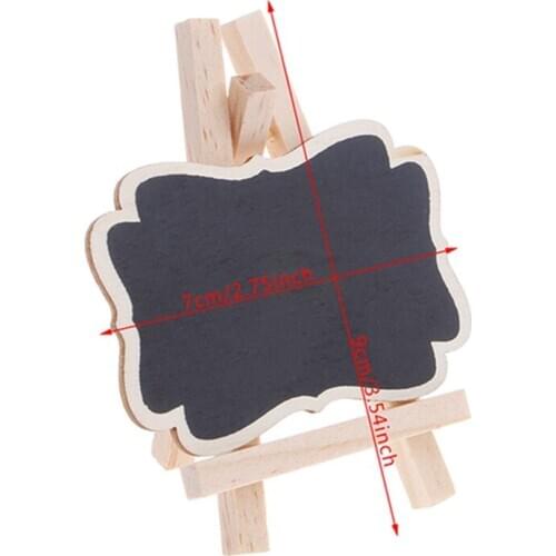 3Pcs Mini Wooden Blackboard Chalkboard Stand for Wedding Party Table Decor Tags