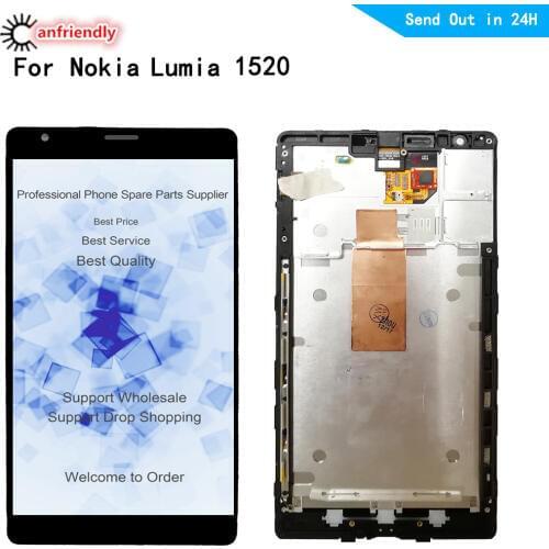 6.0" LCD For Microsoft Nokia Lumia 1520 RM-937 RM-940 LCD Display Digitizer Touch panel glass Screen Sensor with frame Assembly