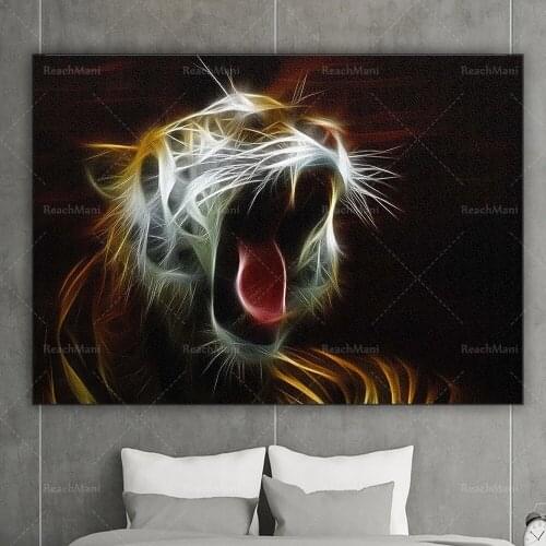 Abstract Tiger Canvas Print, Canvas Print, Extra Large Canvas, Room Decoration, Modern Canvas Decor poster