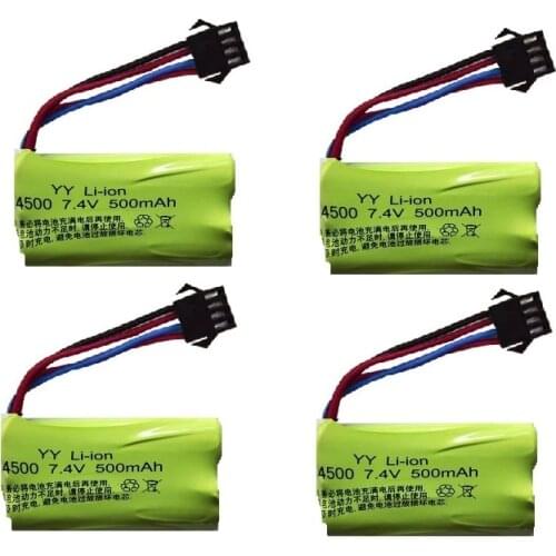 14500 Lipo Battery 7.4v500mah climbing car remote control vehicle off road vehicle sm-4p connector Lipo Battery pack