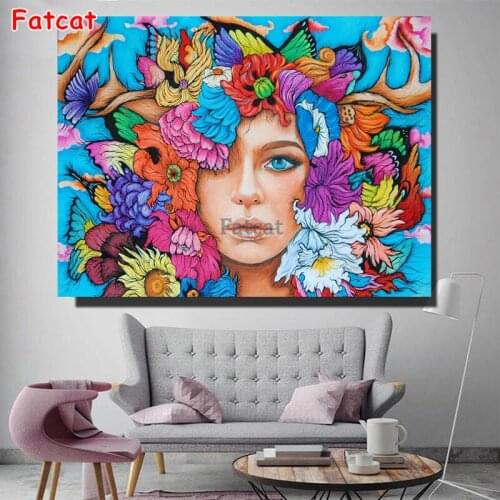 DIY 5D Diamond Painting Flower Fairy Deer Full Square Diamond Embroidery 3d Picture Of Rhinestones For Festival Christmas pp1581