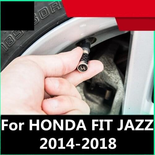 For HONDA FIT JAZZ 2014-2018 Theftproof Aluminum Car Wheel Tires Valves Tyre Stem Air Caps Airtight Cove decoration Accessories