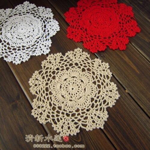 Free shipping Korean fashion Handmade crochet ad table mat decoration cushion for home decoration