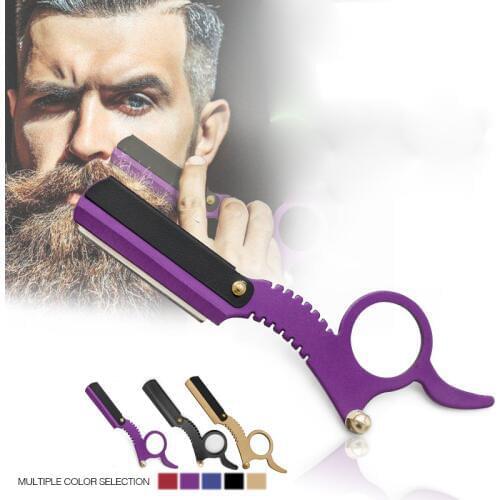 Men Classical Razor Replacement Shave Knife Blades Barber Hair Beard Trim Shaping Shaving &Hair Removal Foldable Manual Shaver
