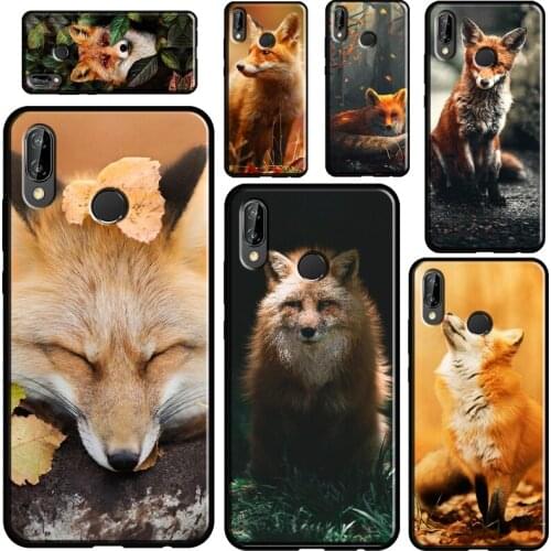 Cute Fox In Autumn Case For Huawei P30 P40 P10 P20 Lite P Smart 2021 Nova 5T Cover For Honor 20 Pro 8X 9X 10i