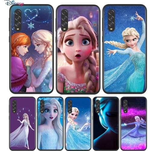 Black Soft Beautiful Princess Elsa For Samsung Galaxy A90 A80 A70 A70S A60 A50 A40 A30 A30S A20S A20E A10 A10E Phone Case