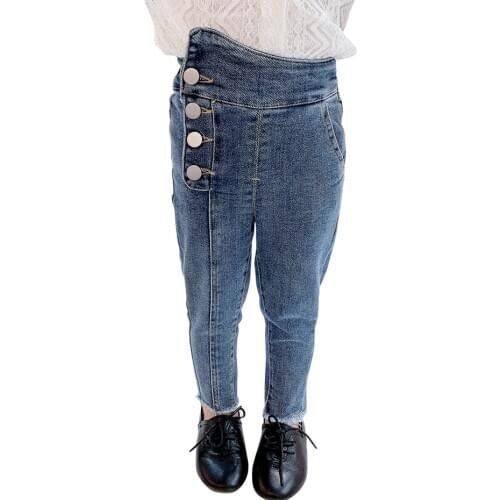 Toddler Baby Jeans Solid Color Jeans For Girls Autumn Winter Jeans Baby Girls Casual Style Kid Clothes