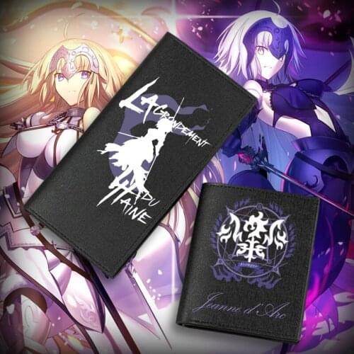 Fate/Grand Order Jeanne d'Arc Folding Wallet PU Long Short Purse Card Holder Fashion Cartoon Billfold Unisex Cosplay Gift Anime