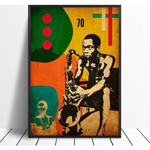 Fela Kuti Afrobeat Music Poster Hip Hop Rap Music Band Star Picture Wall Art Painting Room Home Decor Canvas Print