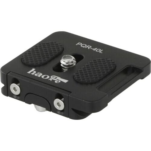 Haoge PQR-40L 40mm Universal QR Camera Body Quick Release Plate with Retractable Lip Compatible with fit Arca Swiss
