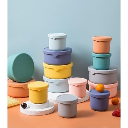 Baby Food Storage Container Silicone With Lid Lunch Box Multifunctional Fruit And Vegetable Storage Container Food For Travel