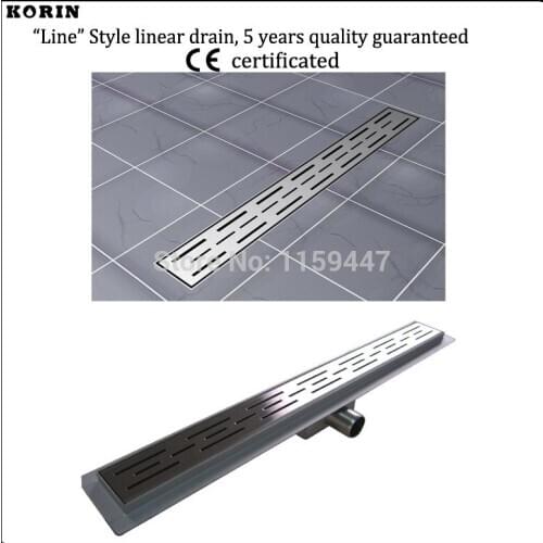 1000mm "line" pattern Stainless Steel 304 Linear Shower Drain, Horizontal Drain, Floor Waste, Linear floor drain