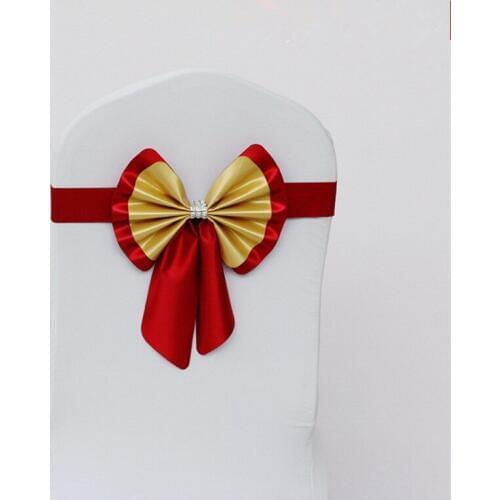 Marious 100pcs Bowknot Chair Cover Sashes & Wedding Chair Sashes & leather Chair Sash chair Christmas decoration Free Shipping