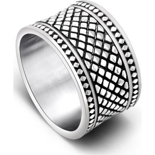 Minimalist Jewelry Wide Wedding Ring Buddha Titanium Stainless Steel For Men Jewelry Accessories Drop Shipping