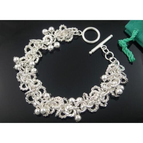 Fashion jewelry, S925 Sterling Silver color Jewelry Bracelets&bracelet, Brand New B155