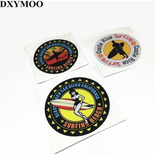 Sports Car Stickers Sports Surfing Beach Motorcycle Decals Auto Exterior Accessory 3M